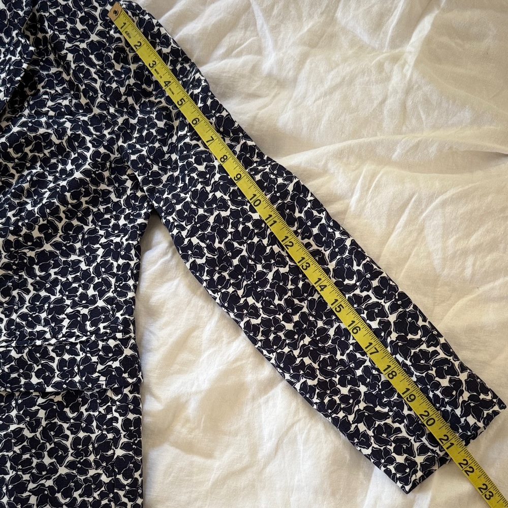J. Crew Schoolboy Navy and White Floral Blazer - Picture 8 of 12